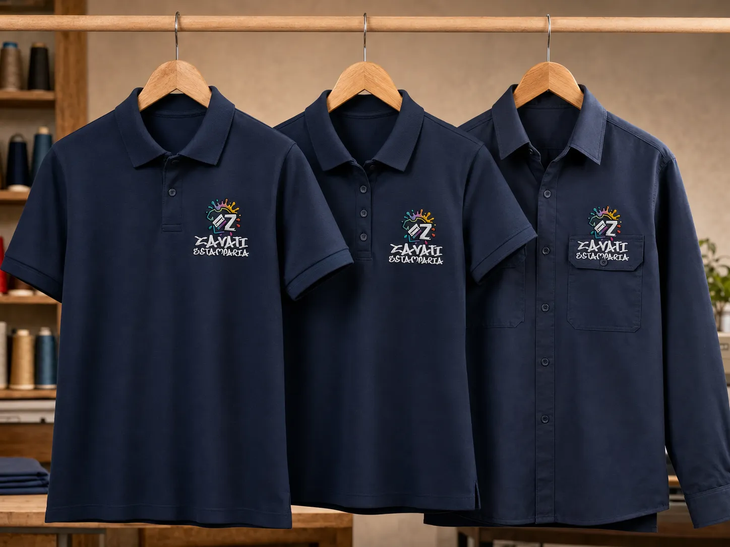 Camisas e uniformes personalizados com bordado